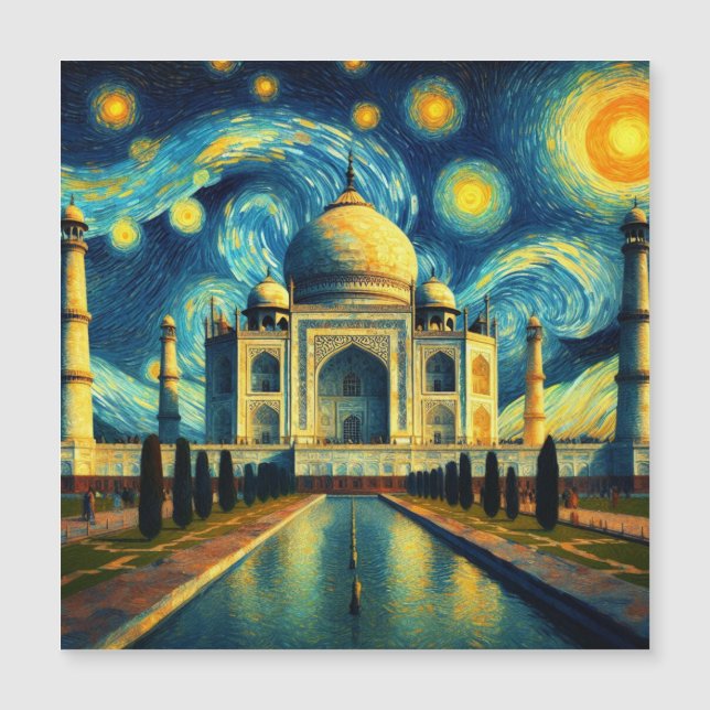 Taj Mahal India Noche Estrellada (Anverso)