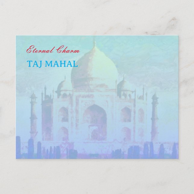 Taj mahal indio tarjeta postal (Anverso)