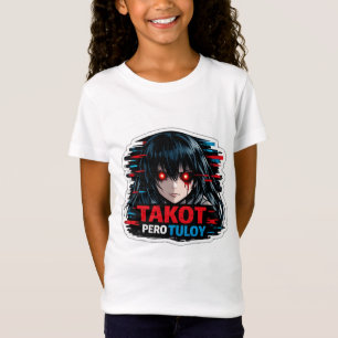 Takot Pero Tuloy Camiseta de Anime de Terror con F