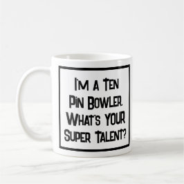 Talentoso jugador de bolos. Taza de café