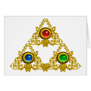 TALISMAN MAGIC ELFIC/TRIÁNGULO ORO CON GEMSTONES