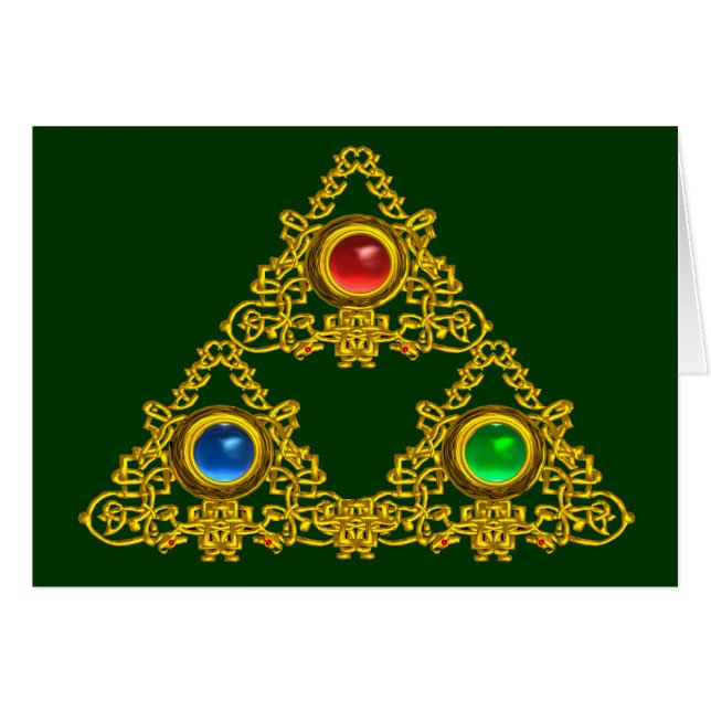 TALISMAN MAGIC ELFIC/TRIÁNGULO ORO CON GEMSTONES (Anverso (Horizontal))