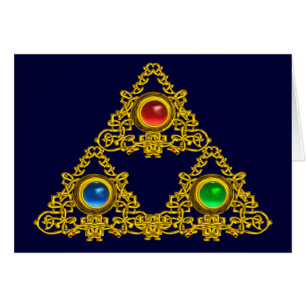 TALISMAN MAGIC ELFIC/TRIÁNGULO ORO CON GEMSTONES