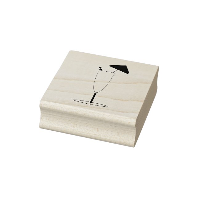 Tall Cocktail con sello de goma de paraguas (Sello)