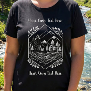 Talla Plus Naturaleza Hexágono Montaña Tu Texto