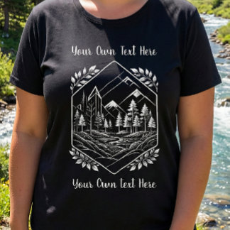 Talla Plus Naturaleza Hexágono Montaña Tu Texto