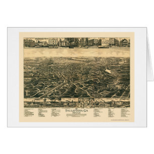 Tallapoosa, mapa panorámico del GA - 1892