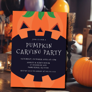 Tallar y celebrar la invitación de Halloween