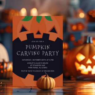Tallar y celebrar la invitación de Halloween