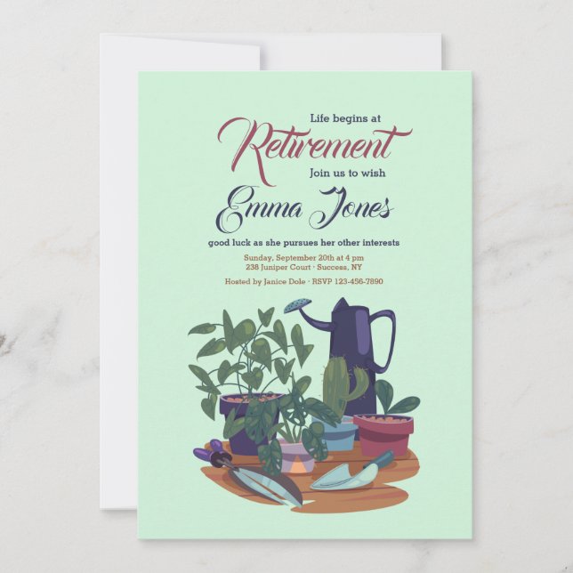 Taller de jardinería - Invitación (Anverso)