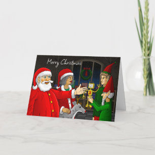 Taller de Santa Claus Tarjeta de Navidad