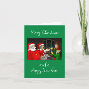 Taller de Santa Claus Tarjeta de Navidad