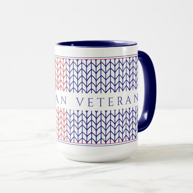 "TALLERO VETERANO AMERICANO" Taza Combo Navy (Anverso derecho)