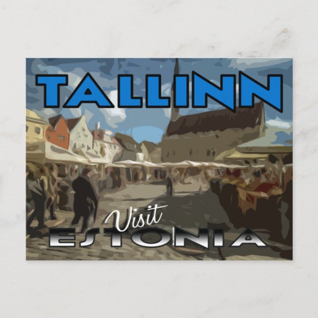 Tallin, visita la postal de Estonia (Anverso)