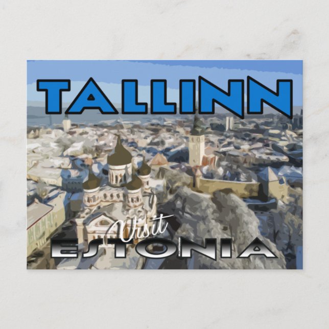 Tallin, visita postal de Estonia (Anverso)