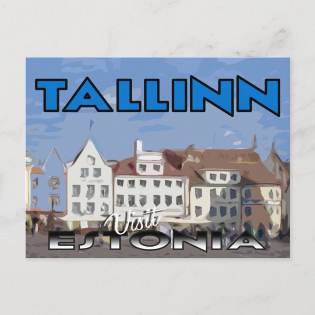 Tallin, visita postal de Estonia (Anverso)