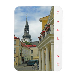Tallinn Old Town mira imán de nevera
