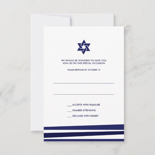 Tallit Bar Mitzvah RSVP (Anverso)