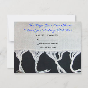 Tallit Tallis Bar Bat Mitzvah Invitación Inv Respu