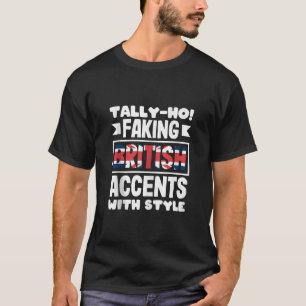 Tally Ho Camiseta sin Mangas con Acento Británico