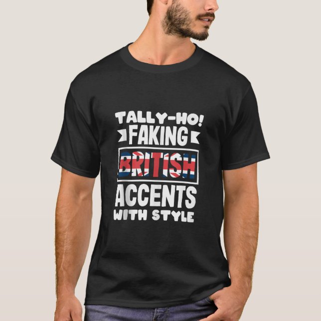 Tally Ho Camiseta sin Mangas con Acento Británico  (Anverso)