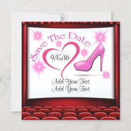 Talón alto rosado Guardar el imán de fecha