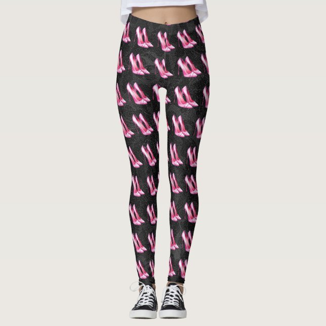 Talones rosados Shoes Leggings (Anverso)