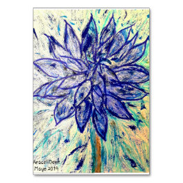 Tamaño: 8.9 cm x 12.7 cm Tarjeta de mesa Dalhi azu