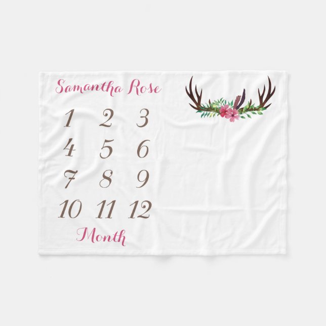 Tamaño de la manta de hito bebé chica 40"x30" (Frente (Horizontal))