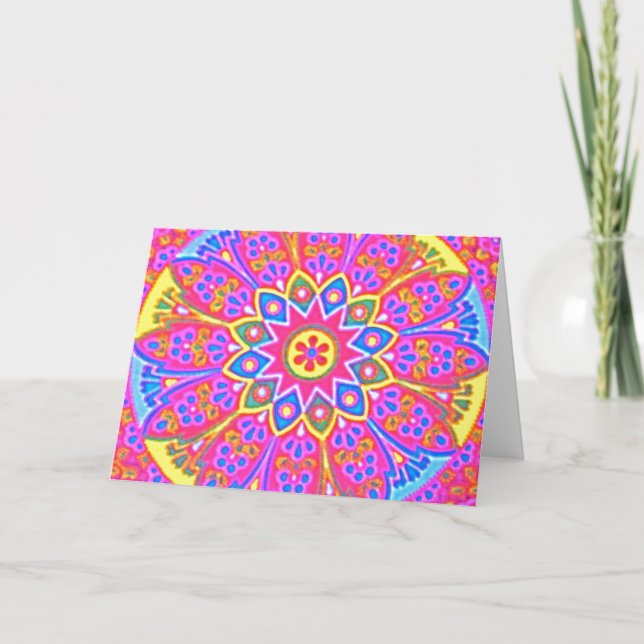TAMAÑO DE LA TARJETA DE GREETING DE MANDALA (Anverso)