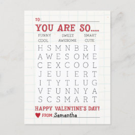 Tamaño de postal del El día de San Valentín de bús