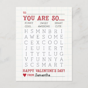 Tamaño de postal del El día de San Valentín de bús