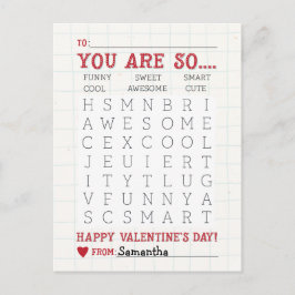 Tamaño de postal del El día de San Valentín de bús