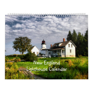 Tamaño estupendo 2014 del calendario del faro de