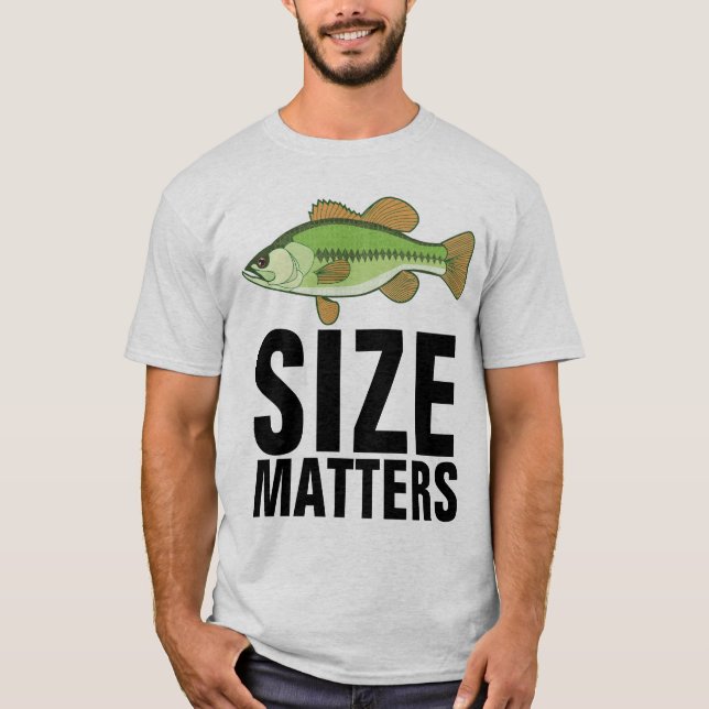 TAMAÑO IMPORTANTE Camisetas de Pesca divertidas (Anverso)