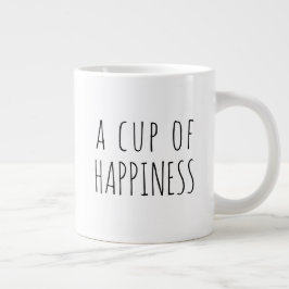 Tamaño JUMBO - una taza de felicidad café moderno