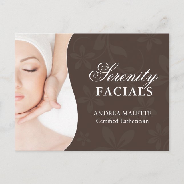 Tamaño postal del certificado de regalo de spa (Anverso)