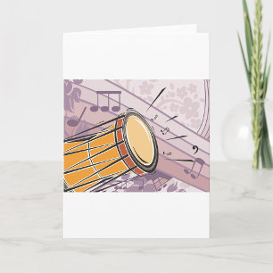 Tambor Bongo Tradicional Con Notas Musicales