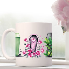 Tambor de gótico rosa de la taza de ataúd