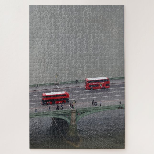 Tames Bridge & Buses London Jigsaw Puzzle (Vertical)