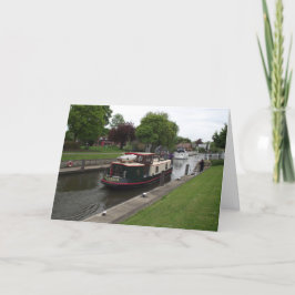 Támesis del río en la tarjeta de saludo Chertsey L