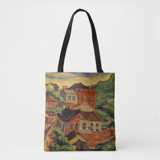 Tamsui y Chen Cheng-Po/Taiwan bolsas de arte antig (Anverso)
