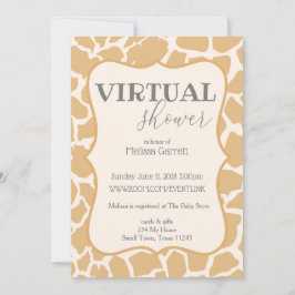 Tan Baby Boy Giraffe Ducha Invitación Virtual