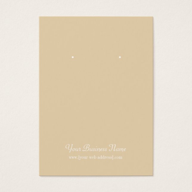 Tan Beige Tarjeta de Personalizado simple simple (Frente)