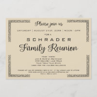Tan Biege o Cualquier Invitación a Reunión Familia