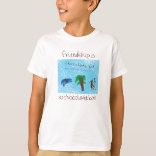 Tan camiseta de la barra de chocolate para los