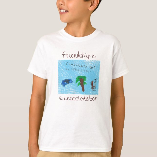 Tan camiseta de la barra de chocolate para los (Anverso)