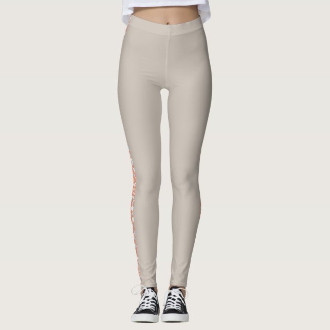 Tan con rayas Leggings (Anverso)