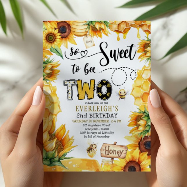 Tan dulce ser dos floral invitación de segundo cum (Subido por el creador)