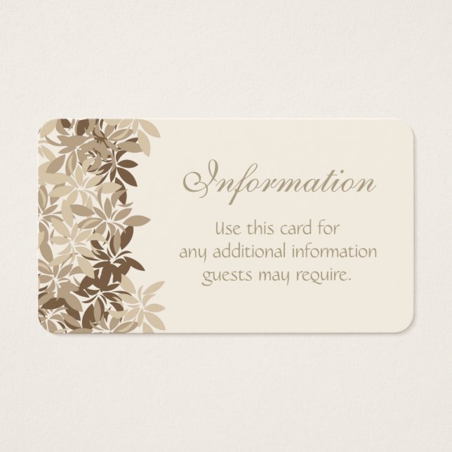 Tan estilizado y hojas de flores marrones (Frente)